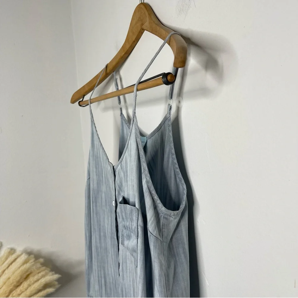 C&C California Surf Wash Chambray Romper Size S